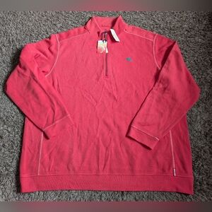 NWT Tommy Bahama Pomodoro Cotton Antigua Half Zip Pullover Men's 3XL Tall